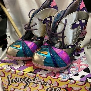 Irregular Choice Deckchair Diva Party Heels Shoes US Size 8 Eur 39 With BOX.